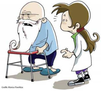 Patiententypen - Alte und Hilfsbedürftige Comic Patiententypen